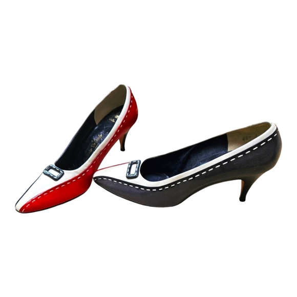 Antonio De Paolo Shoes - VTG ANTONIO DE POALO NEW YORK WOMEN'S SHOES CUSTOME  RED WHITE BLUE  SZ …